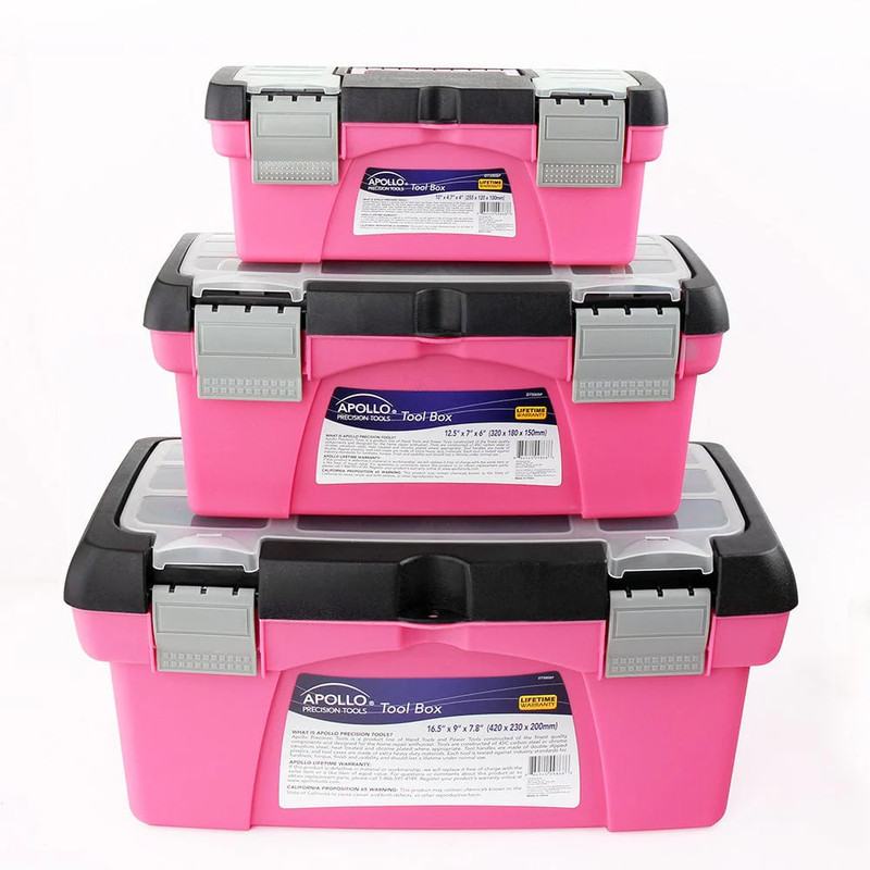 3 Piece Tool Box - Pink